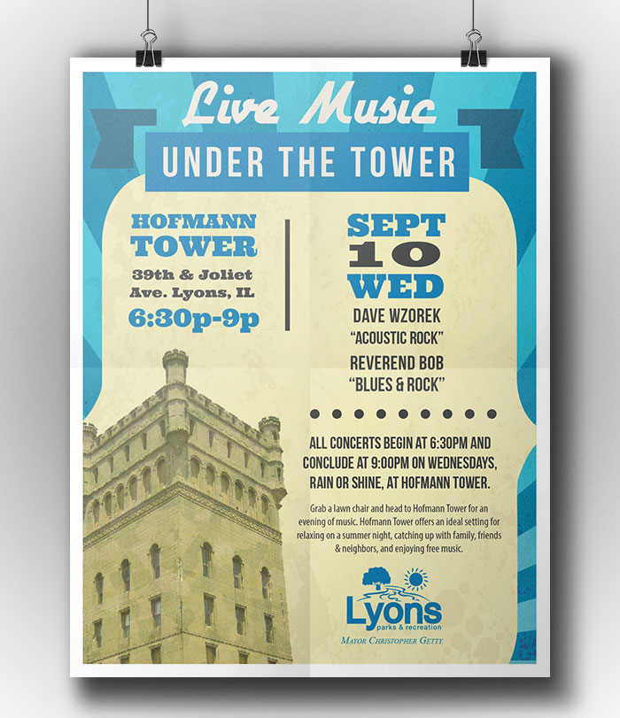 Village of Lyons, graphic design poster