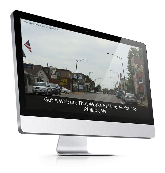 web site design in phillips wi imac mockup image