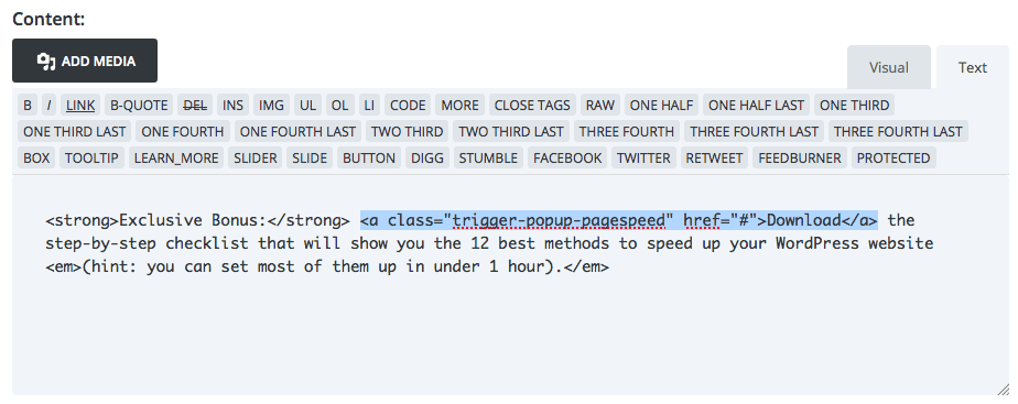 on click bloom class in html
