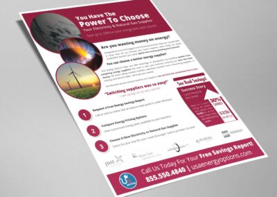 sell sheet flyer design with copywriting